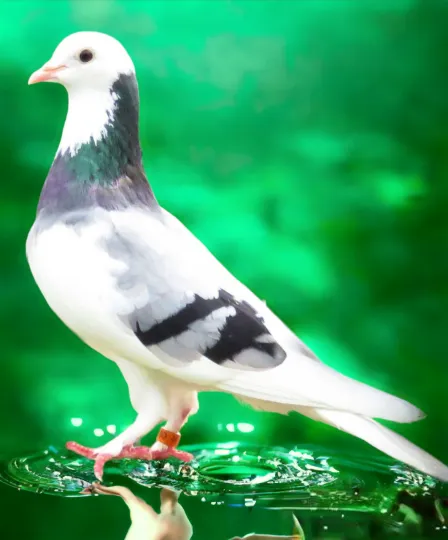 Blue Bar Splash-2 Roller Pigeon