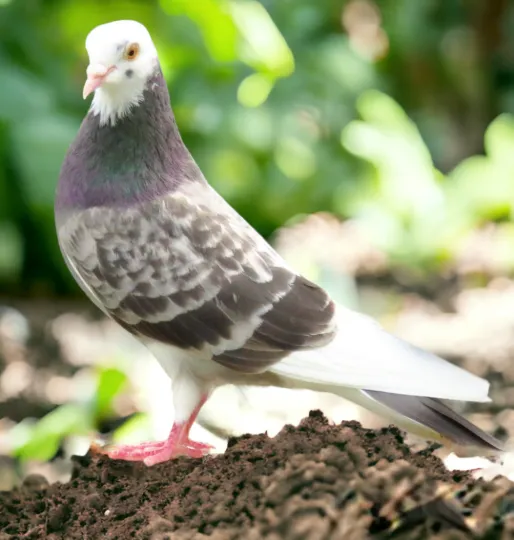Blue Check Bald Pied White Flight Roller Pigeon