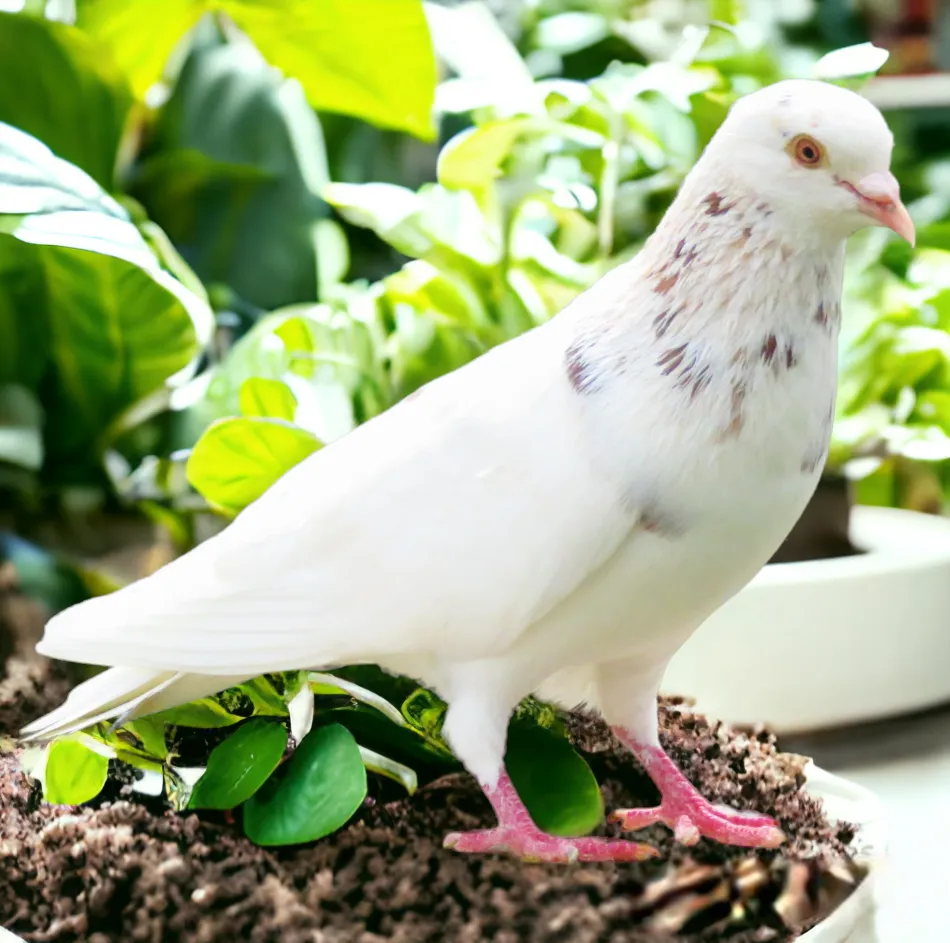 Dirty White Roller Pigeon