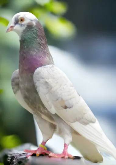 Opal Champagne White Flight Roller Pigeon