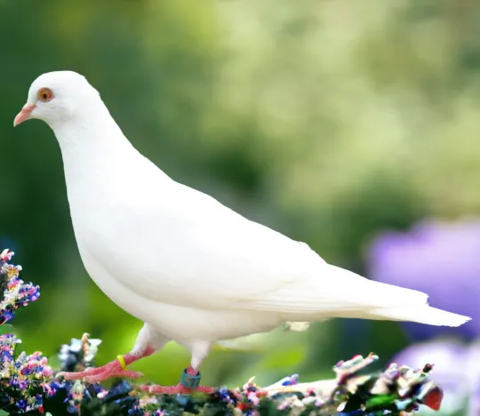 Pure White Roller Pigeons